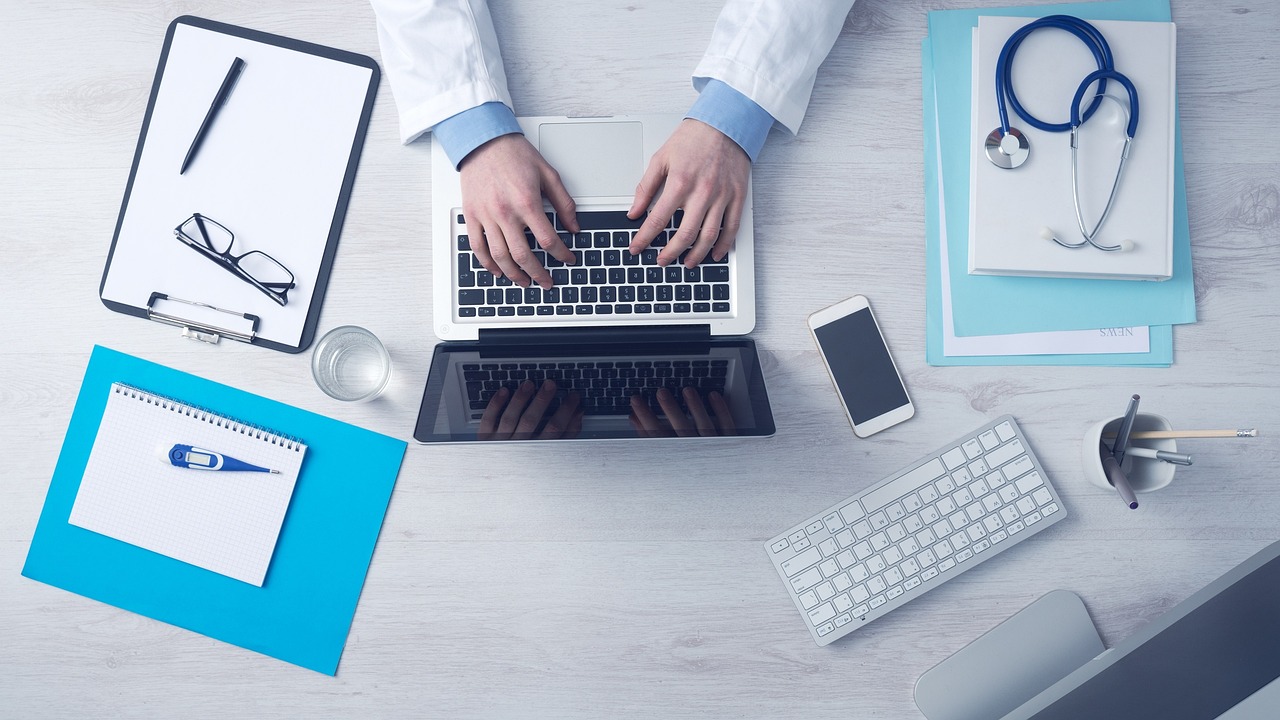 Patient portal on laptop